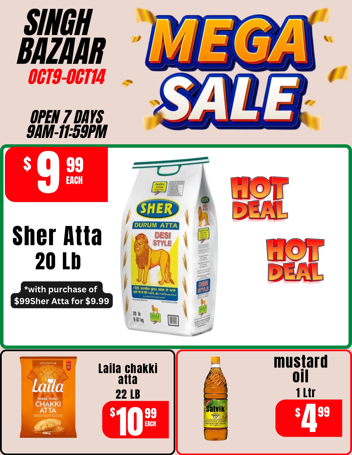 Blue and White Illustrative Winter Sale Flyer — Page 1